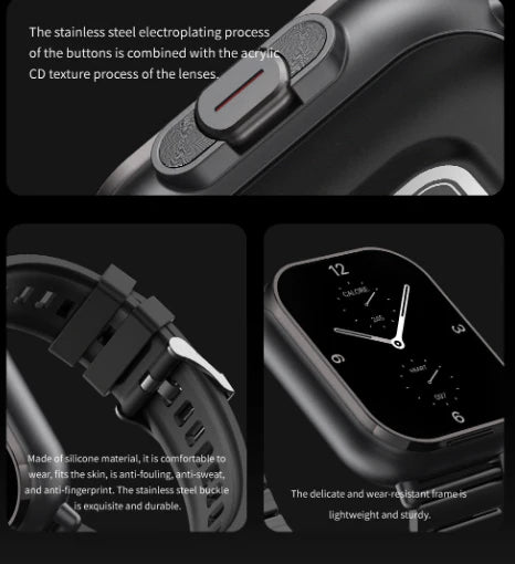 A70 Smart Watch – Square Touch Screen Modern Unisex Wearable