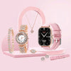 A58 smart watch 5 in 1, men smartwatch with HD display, women quartz luxury watch, smartwatch with jewelry gift set, couple smartwatch and quartz watch