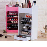 makeup organizer, lipstick storage tower, nail polish holder, cosmetic organizer, beauty storage, multilayer makeup box, vanity organizer, cosmetic storage box, lip and nail organizer, makeup storage tower, organizer for women