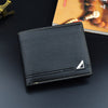 men’s leather wallet, short leather wallet, lychee pattern wallet, soft wallet for men, multiple card slots wallet, coin pocket wallet, ID holder wallet, durable leather wallet, stylish men’s wallet, compact wallet for men