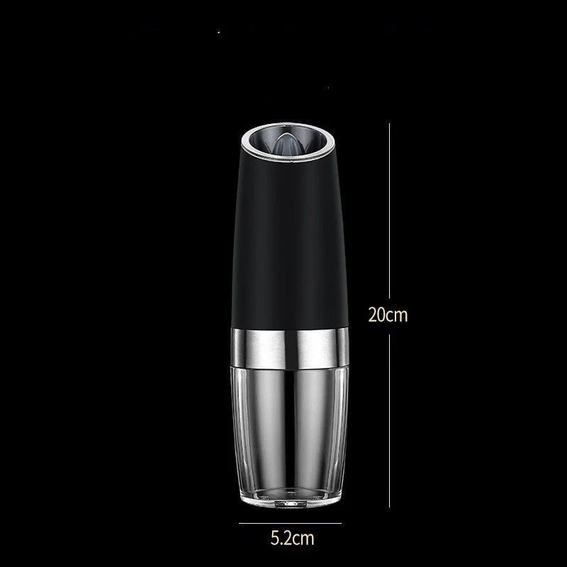 electric pepper grinder, rechargeable salt grinder, one-handed grinder, automatic spice grinder, LED light grinder, adjustable coarseness grinder, refillable grinder, ceramic grinder, kitchen spice tool, ergonomic grinder, battery-free grinder, modern electric grinder