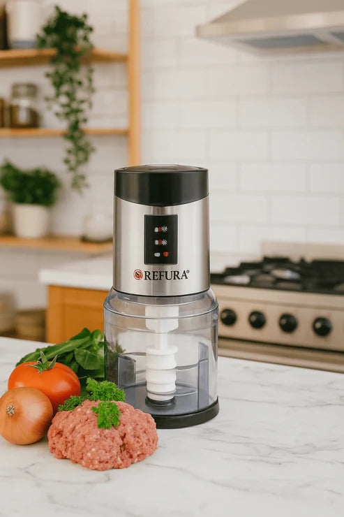 Refura food processor, mini chopper, 3-in-1 food processor, compact blender, 1.0L food processor, 400W motor processor, kitchen appliance, triple blade chopper, easy meal prep, small food processor, multi-functional food processor, home kitchen processor