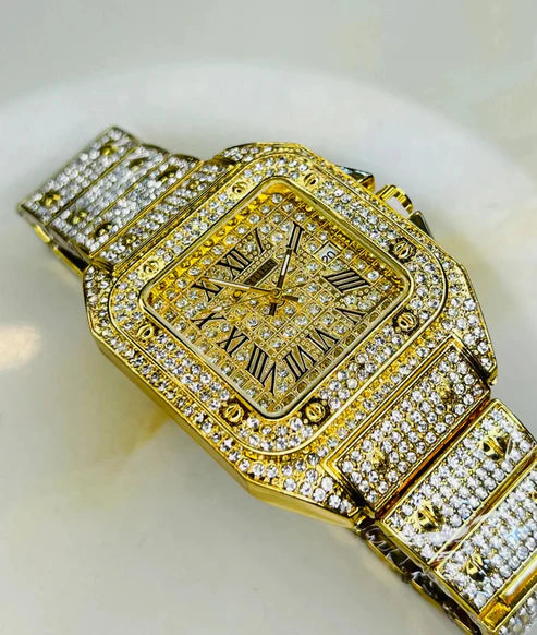 Women gold watch, elegant ladies gold-tone wristwatch, luxury gold watch for women, timeless gold fashion watch, gift watch for her