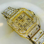 Women gold watch, elegant ladies gold-tone wristwatch, luxury gold watch for women, timeless gold fashion watch, gift watch for her
